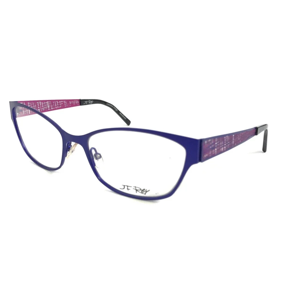 J.F. Rey Eyeglasses Frames JF2588 2280 Blue Purple Pink Woven Webbed 54-16-140